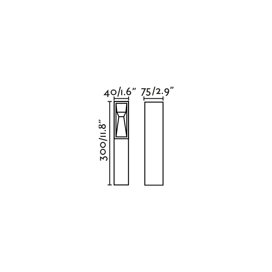 TIL Baliza nero 3W 2700K 24V