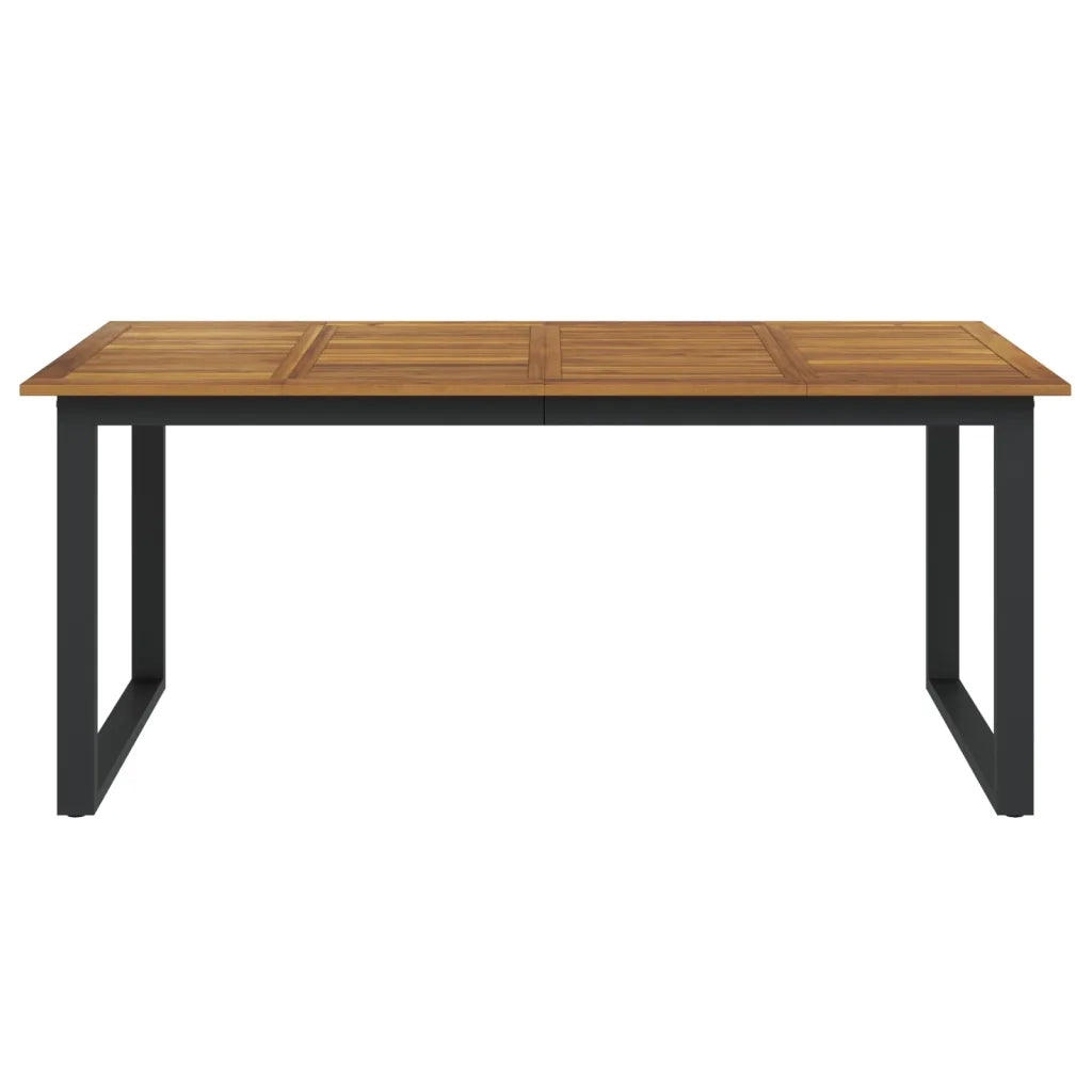 Tavolo Giardino con Gambe a U 180x90x75cm Legno Massello Acacia 319513