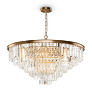 Lampadario Revero Maytoni cristallo 16xE14 ottone Ø80cm