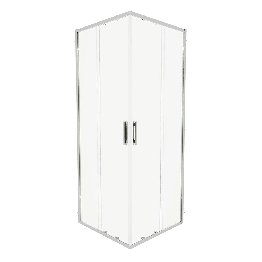Box doccia angolare 70x70cm con profili cromati slim vetro 6mm trasparente h190 | Portofino