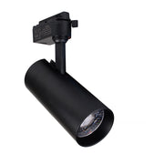 Faretto LED a Binario Monofase 30W COB Nero o Bianco CCT Luce Calda, Fredda, Naturale Fascio 24° Illuminazione Professionale per Negozi e Showroom Color: Nero