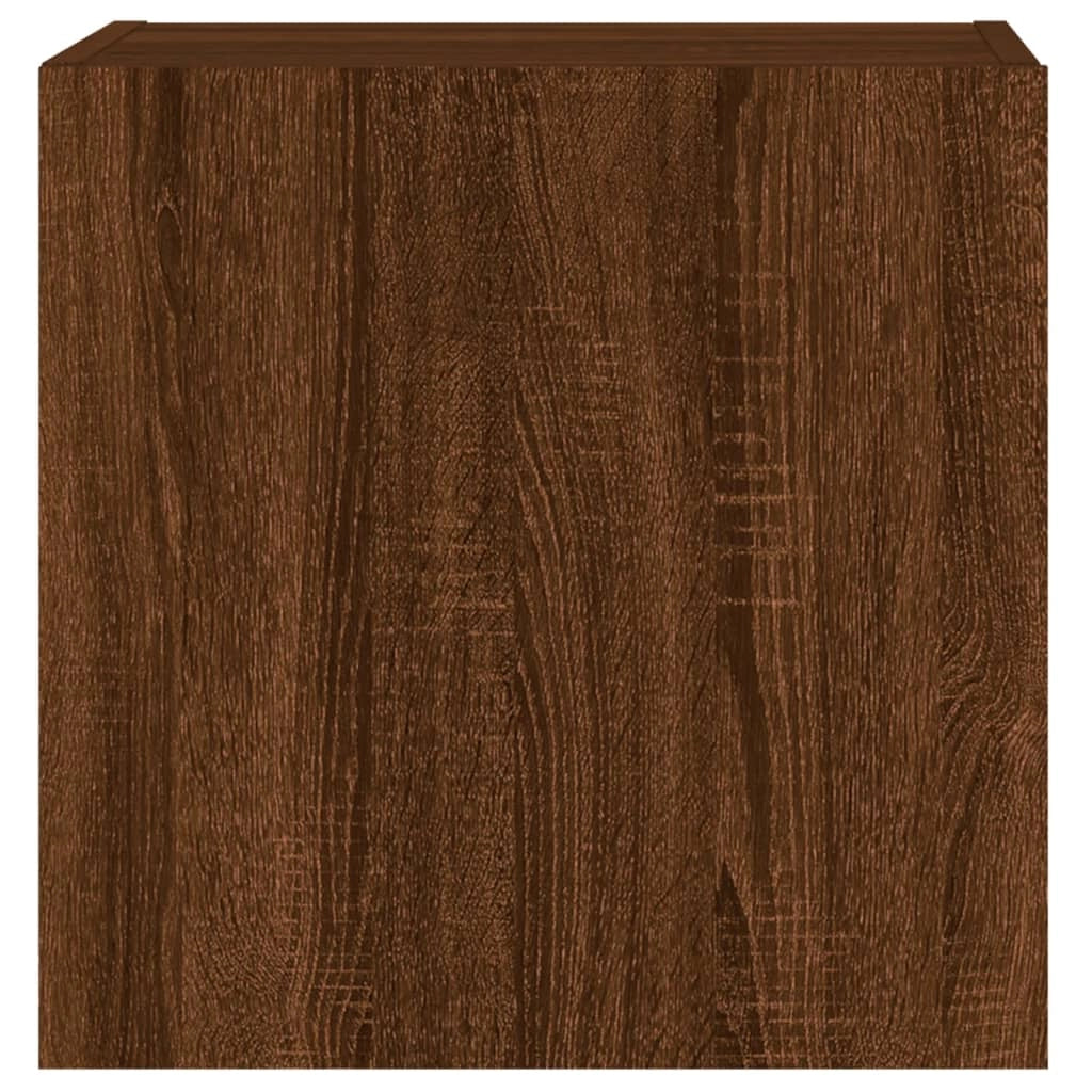 Mobile TV multimediale da parete mensola TV credenza TV per sala da pranzo soggiorno camera da letto 2 pezzi rovere 40,5 x 30 x 40 cm marrone 02_0028969