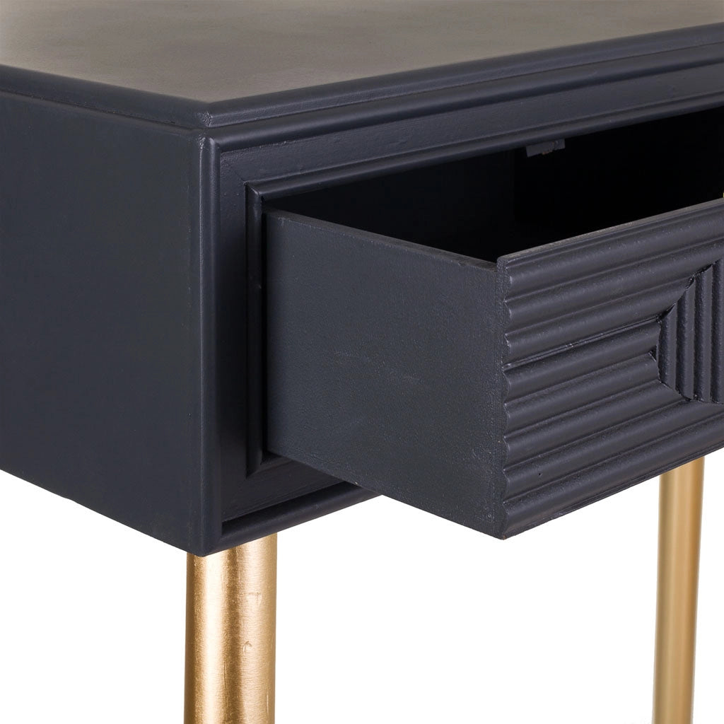 Mobile da ingresso in legno grigio scuro 82x41x78h