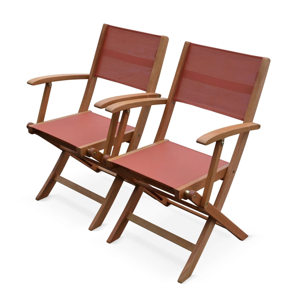 Set tavolo da giardino estensibile in legno con 10 sedie, marrone