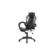 Sedia da gaming Urbana, Poltrona da gaming adulto, Sedia da scrivania, 66x61h104/114 cm, Nero e Bianco