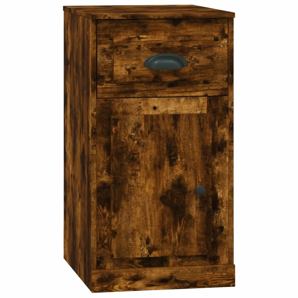 vidaXL Mobiletto con Cassetto Rovere Fumo 40x50x75cm Legno Multistrato