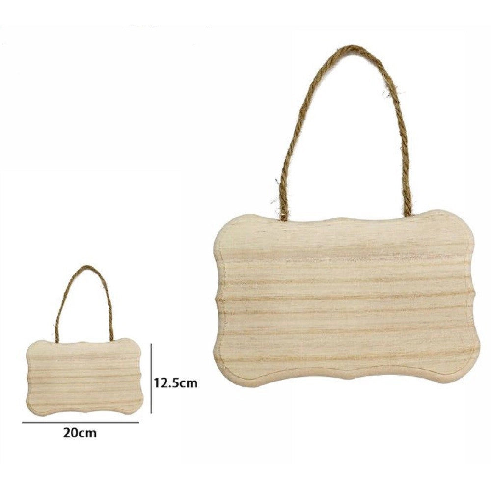 Trade Shop - Decorazione In Legno Decoupage Da Appendere Con Corda Insegna 20 X 12.5 Cm 68097 -