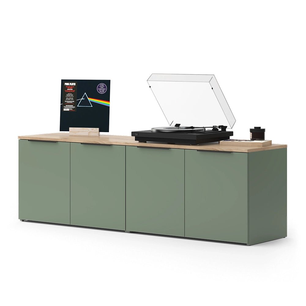 Vicco Parete attrezzata soggiorno Verde 2 parti