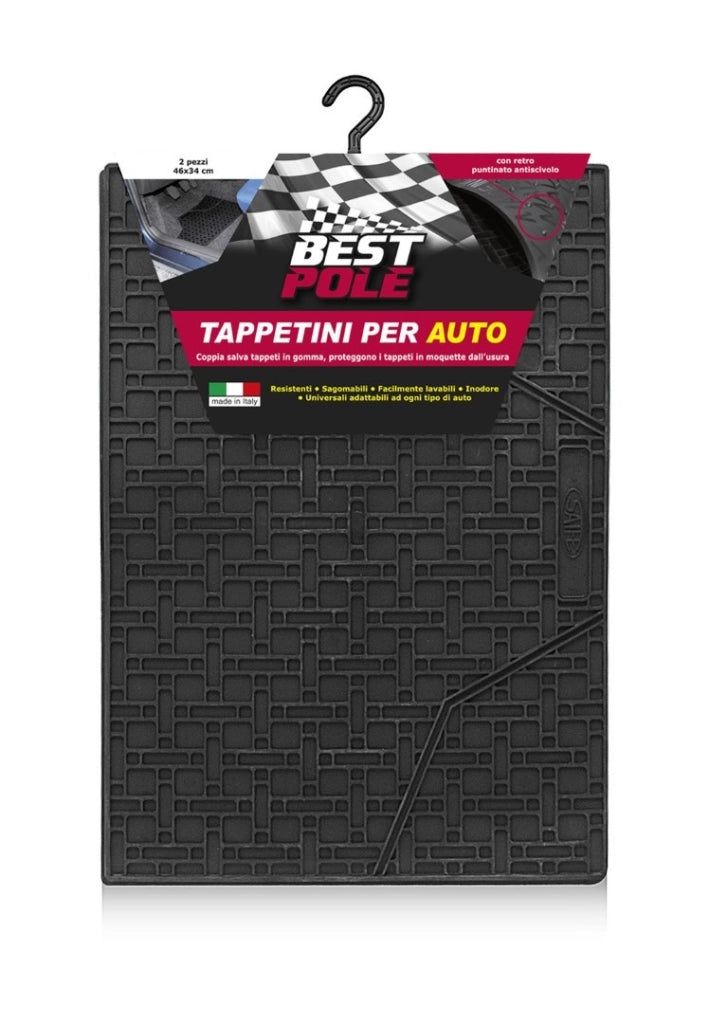 Tappetini Tappeto Set Auto 2 Pezzi Cm 45X31 Best Pole - Rhutten