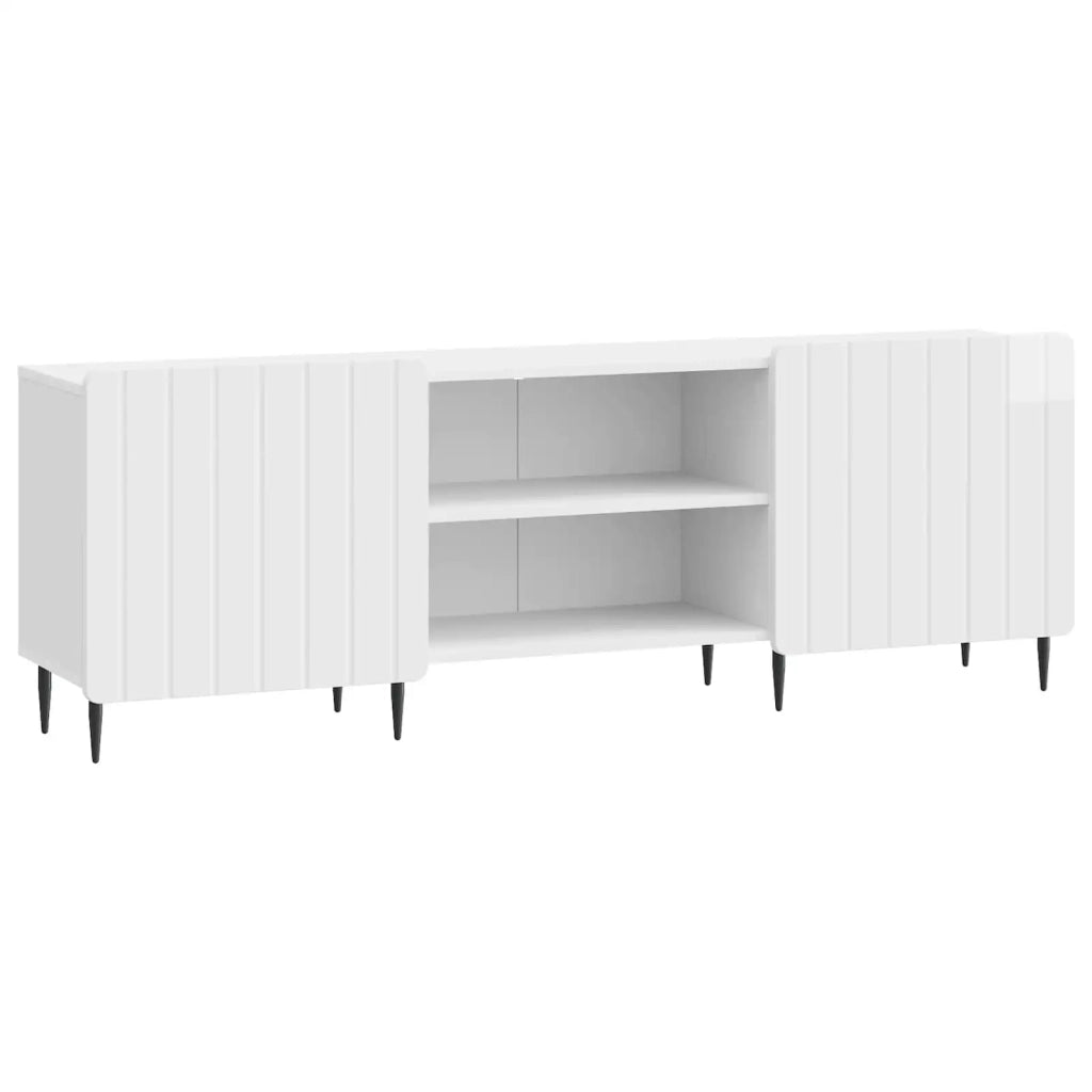 Mobile TV-Credenza per TV Bianco Lucido 150 x 31 x 52 cm Legno ingegnerizzato