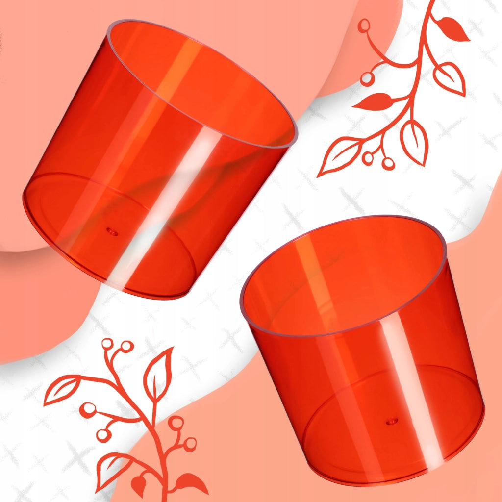 Vaso da fiori rotondo KADAX in plastica, 12,5 cm, rosso