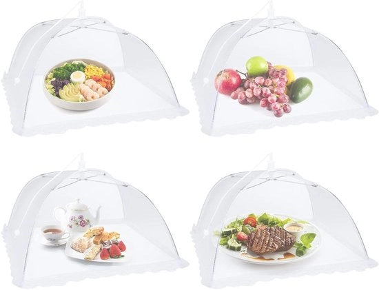 Fruitiera Premium - Rete di Protezione per Frutta e Verdura 4 Pezzi 33x33cm - Bianco