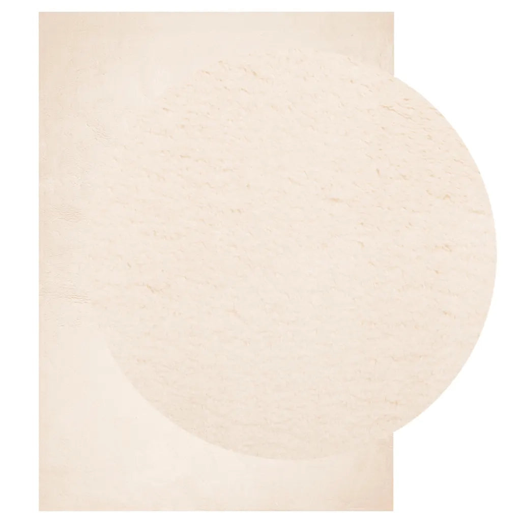 Tappeto a Pelo Corto HUARTE Morbido e Lavabile Beige 240x340 cm 375026