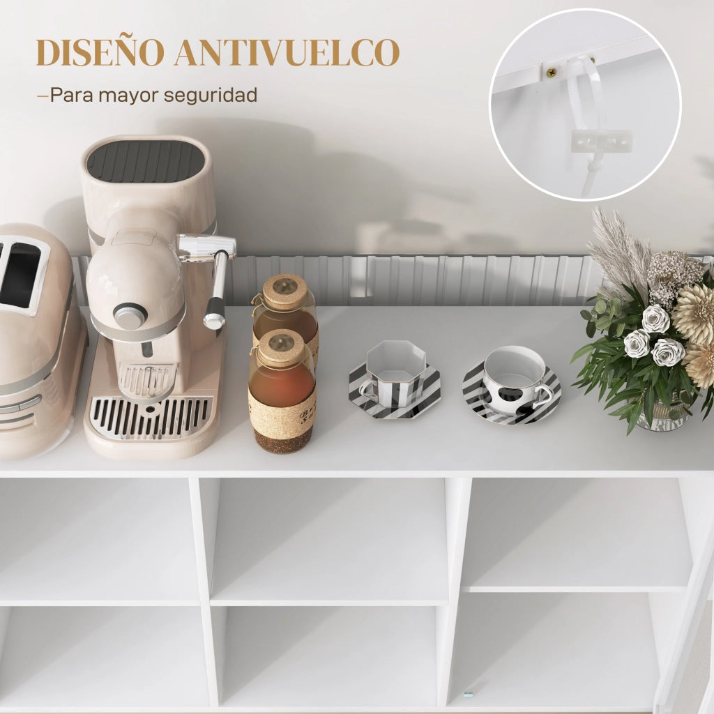 Credenza da cucina ¨C zephmum ¨C bianco, 120x37x81,5 cm