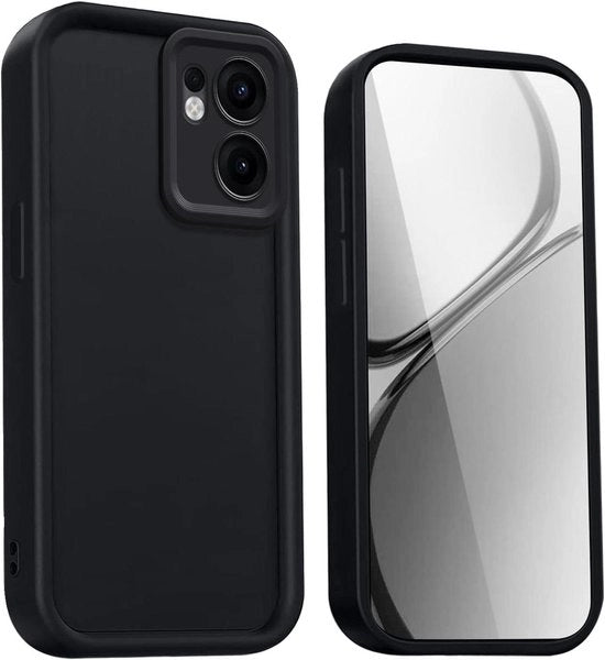 Casco protettivo per OPPO Reno 13F (Reno13 F) 5G / 4G - Copertura in silicone shockresistente con bordi elevati/angoli rinforzati - Nero