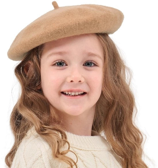 Cappello per bambino in lana 90% - Stile francese - Moda discreta - Abbigliamento per feste di costume - Misura capo 48-52 cm - Cappello artistico