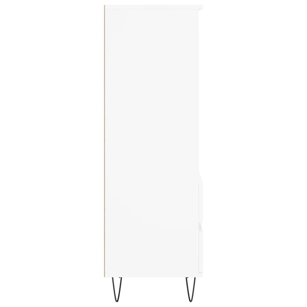 Buffet credenza cassettiera mobiletto mobile contenitore organizer cucina soggiorno salotto alto 40 x 36 x 110 cm legno ingegnerizzato bianco 02_0032446