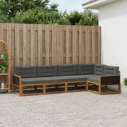 Set di divani da esterno 5 pcs Naturale e Antracite