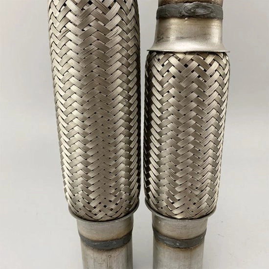 Esenzione di scarico in acciaio inossidabile intrecciato - accessori di riparazione di scarico flessibile - 45 x 200 mm.