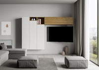 Parete Attrezzata Soggiorno 274x174x39,5 cm in nobilitato