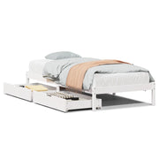 Letto singolo | Letto per adulti | Letto senza Materasso Bianco 90x200 cm Legno Massello di Pino