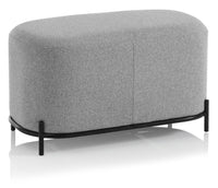 Panca 82x42x45 cm in Tessuto Grigio