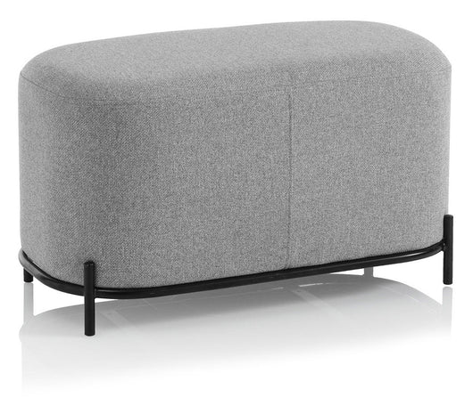 Panca 82x42x45 cm in Tessuto Grigio