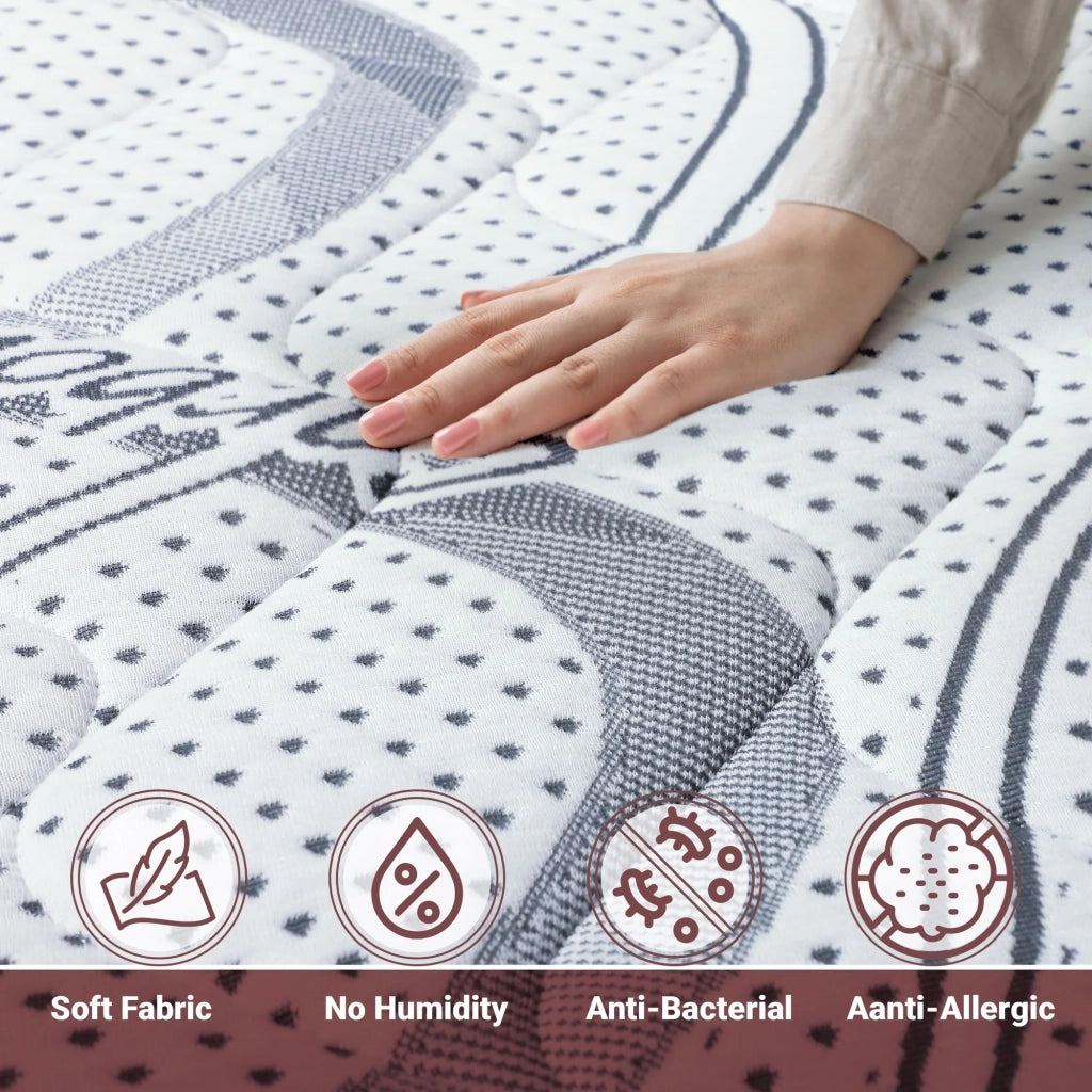 Materasso in Memory Foam Singolo 75x190 Altezza 22 cm | Rigidità media/alta | Tessuto Anallergico e Traspirante | Proprieta' Ortopediche Automodellanti | Prodotto in Italia