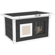 Casetta per Gatti ¨C zephmum ¨C Legno, Grigio, 61x45x36.5 cm