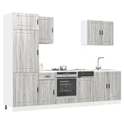 Set Mobili da Cucina 7 pz Porto Grigio Sonoma in Truciolato 3314787