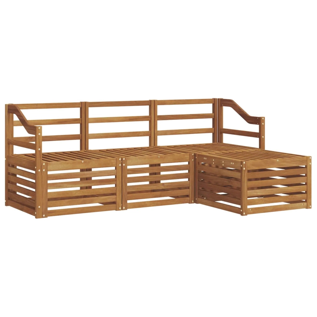 Set divani 4 pcs Naturale Legno di Acacia Massello 3374624