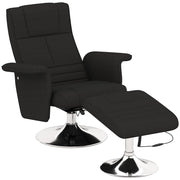 Poltrona Massaggiante Reclinabile con Poggiapiedi ¨C Zephmum ¨C 78x95x88 cm Nero