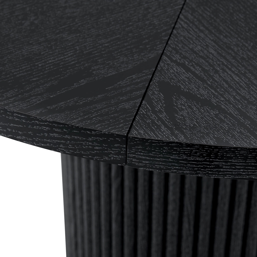 Tavolo da Pranzo Rotondo in MDF ¨C MINIMAL ¨C Nero, 100 cm, 4-6 Persone