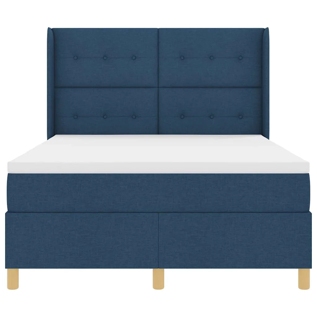 Letto a molle con materasso Blu 140 x 200 cm Tessuto 3341839