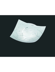 Plafoniera Quadrata Spirelli 3xE27 Vetro Con Cerchi Decorativi 50x50 cm Trio Lighting