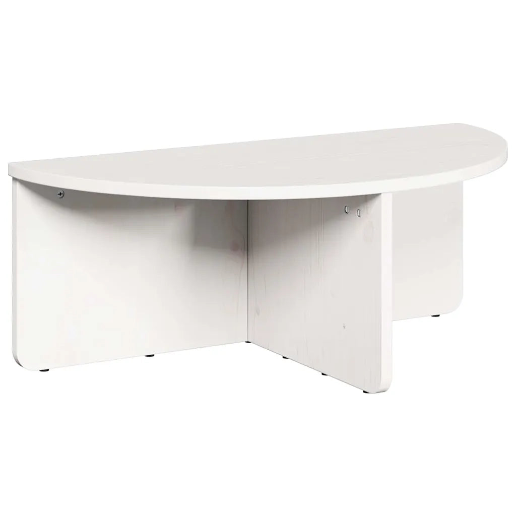 Tavolino da salotto 2 pcs Bianco Legno di pino massello 873536
