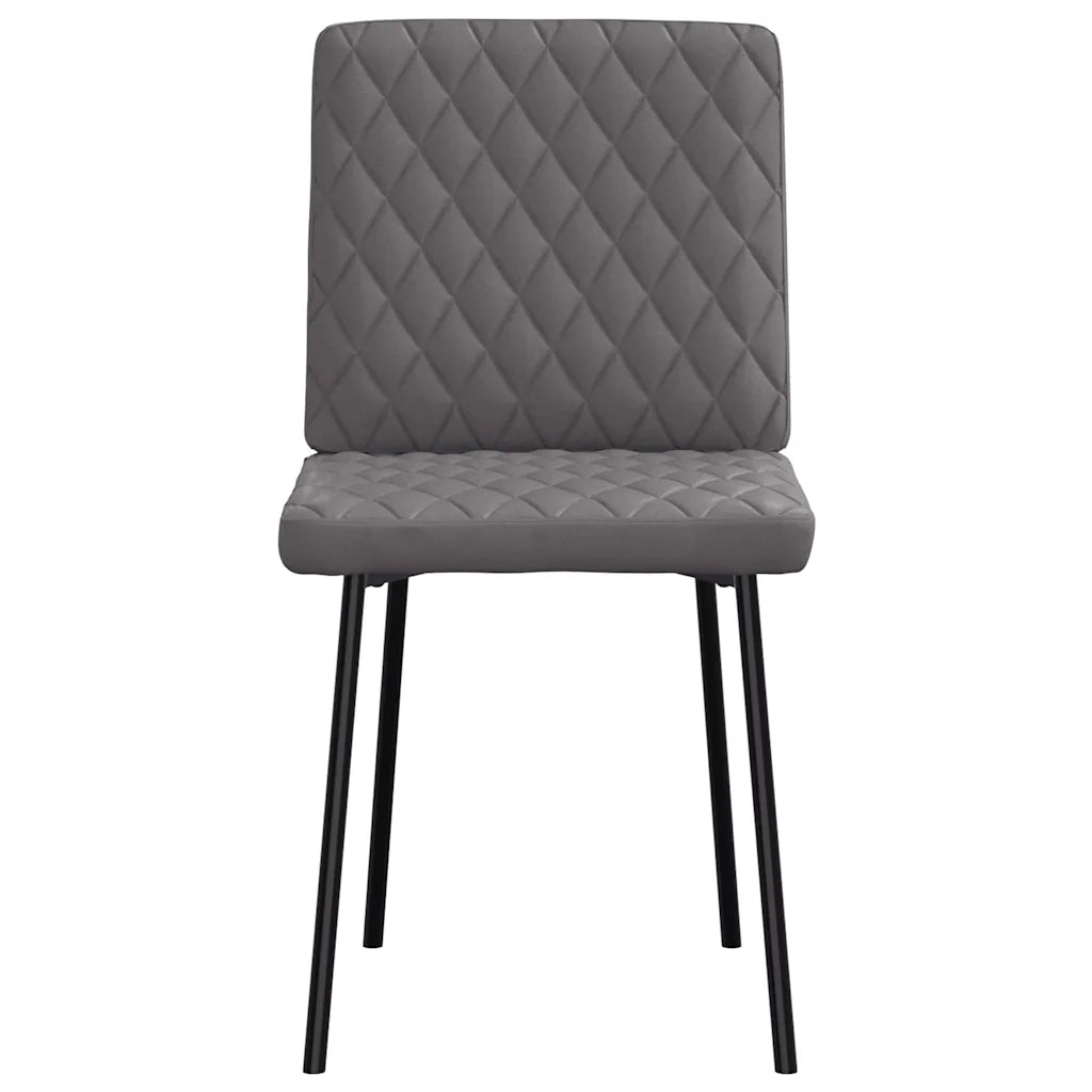 Sedie da Pranzo 2 pz Grigie in Similpelle 4101115