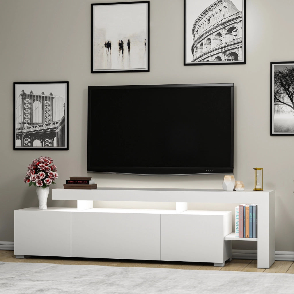 Porta TV in legno "Beliz" 192 x 37 x 53 cm - Bianco