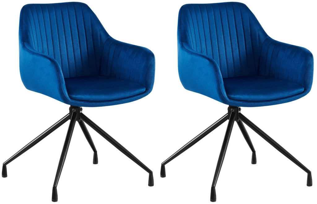 2er Set Esszimmerstuhl Welby Samt
