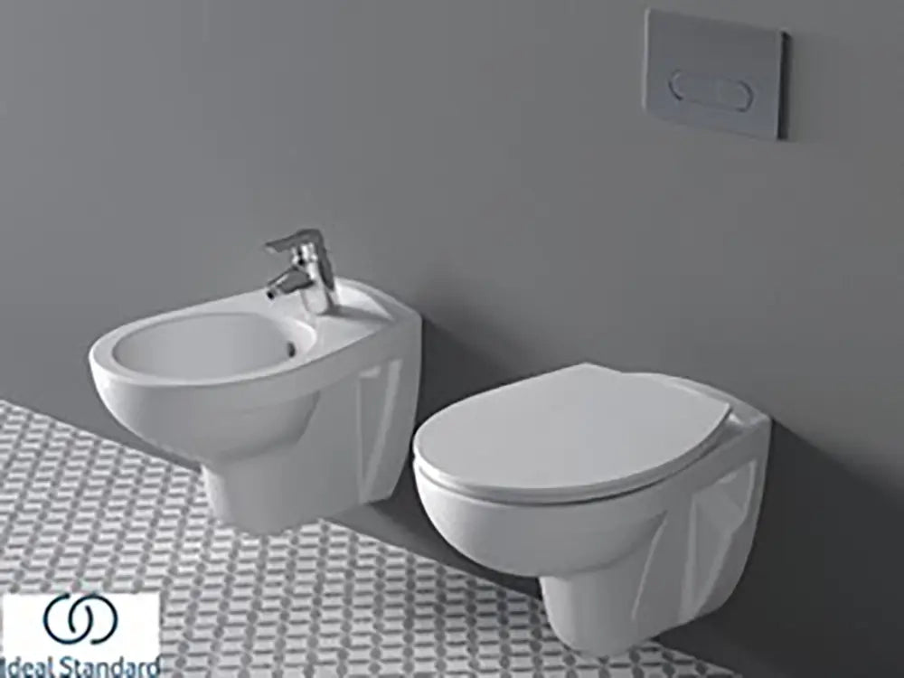 BIDET SOSPESO IDEAL STANDARD DOLOMITE QUARZO EUROVIT MONOFORO BIANCO