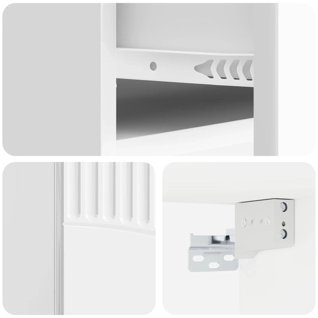 Mobiletto da notte a muro Bianco Lucido 49 x 34,5 x 20 cm 898963