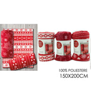 COPERTA NATALIZIA IN PILE 150x200 CM