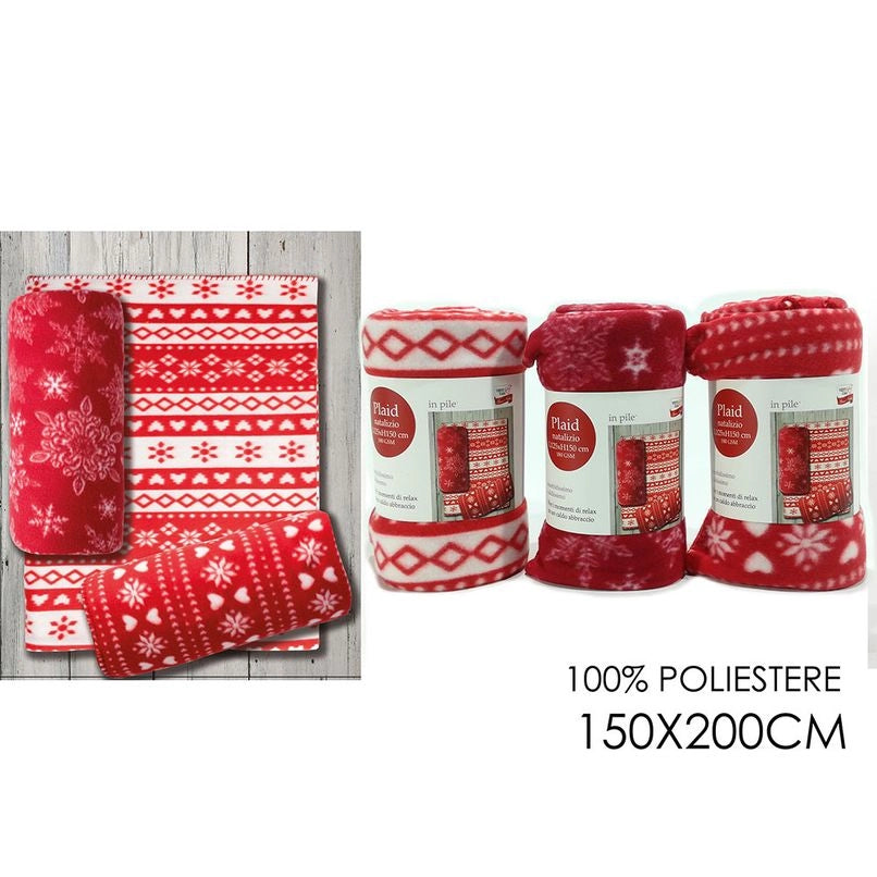 COPERTA NATALIZIA IN PILE 150x200 CM