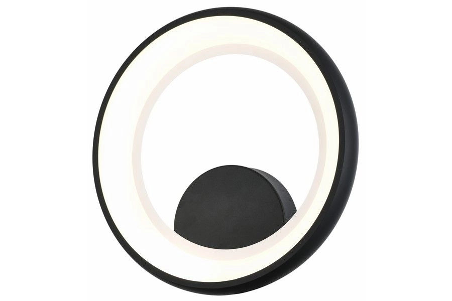 Applique Thea anello nero bianco LED 20W 4000K Reality