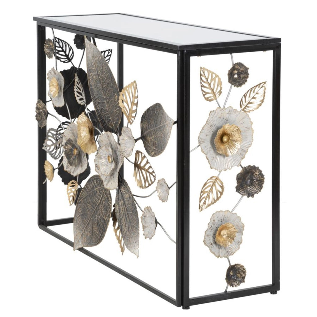 Tavolo Consolle Foglia 70, Multicolore, Metallo, 111,8x41,9x80 cm