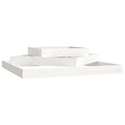 Fioriera | Cassetta per fiori | Vaso Bianca 112x112x27 cm in Legno Massello di Pino