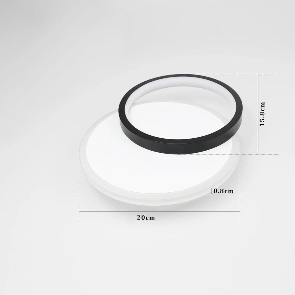ZMH Lampada da soffitto LED design moderno bianco nero acrilico per soggiorno