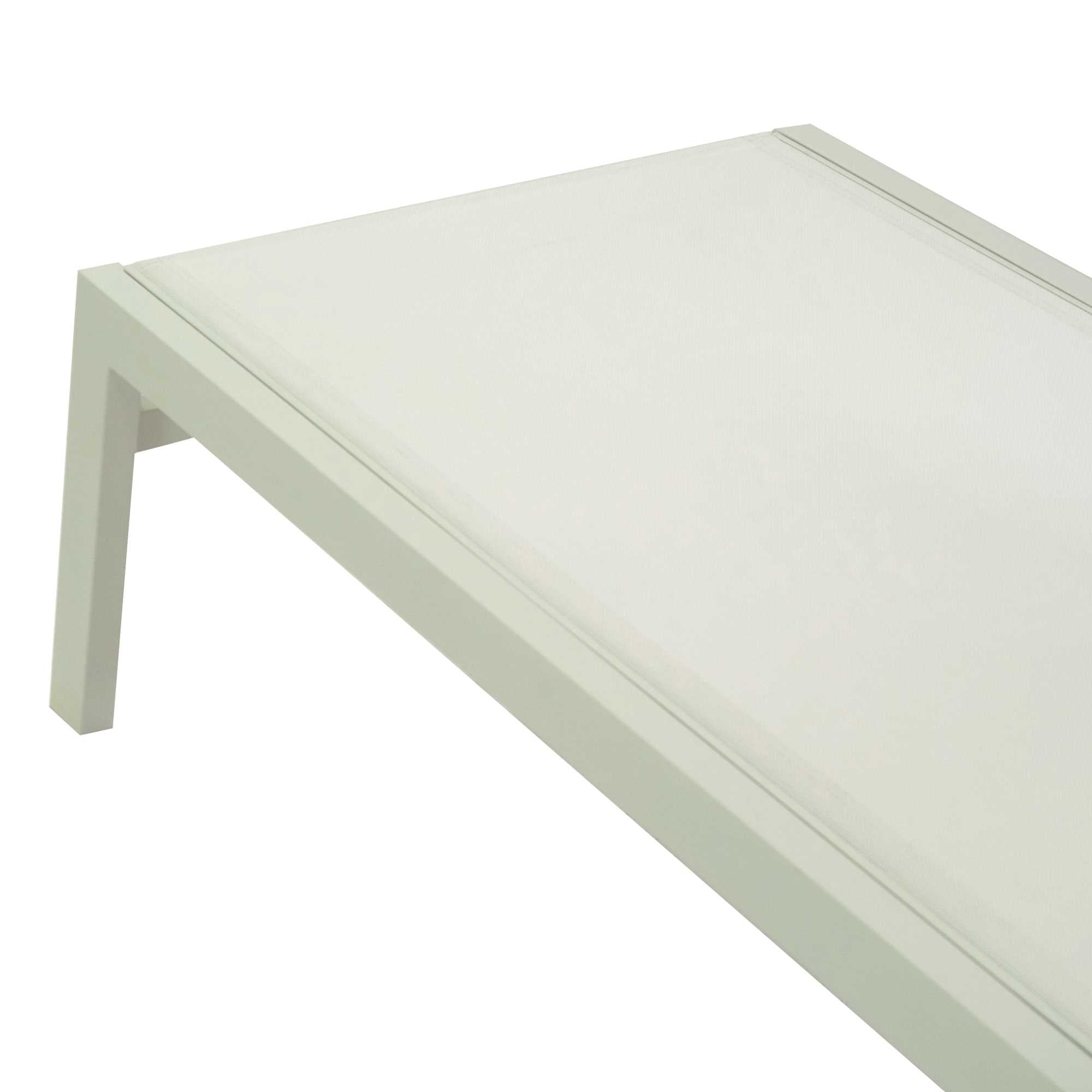 Lettino Prendisole da Giardino 203,5x70xh42,5 cm in Alluminio e Textilene Altamura Bianco