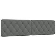 Coussin de tête de lit gris foncé 200 cm tissu