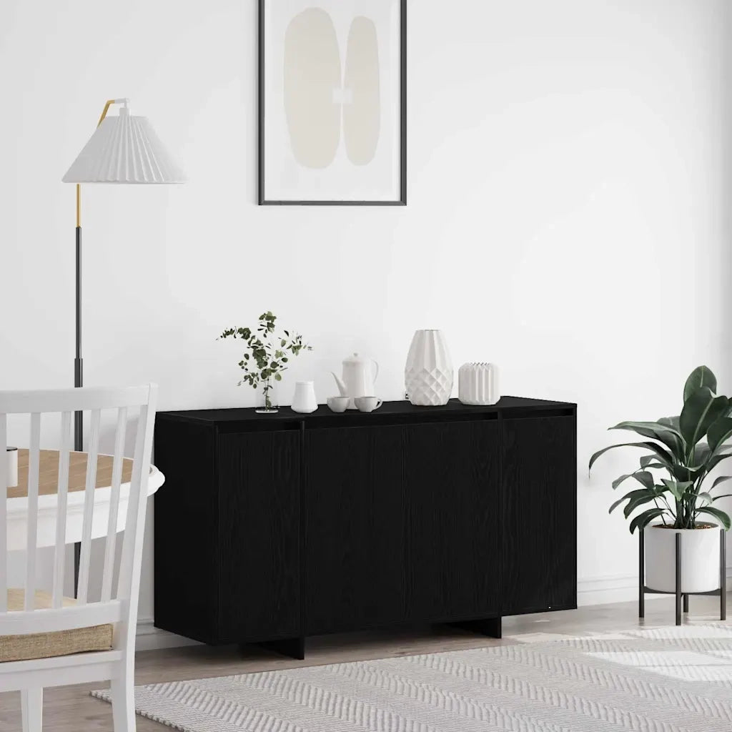Credenza Rovere Nero 135 x 41 x 75 cm Legno multistrato 3333895
